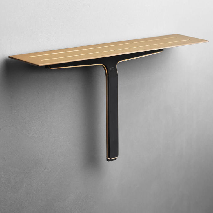 Unidrain Reframe brusehylde med bruseskraber, kobber