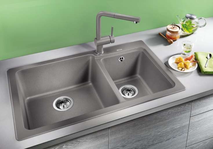 Blanco Naya 8 UX diskbänk, 81,5x50 cm, beige