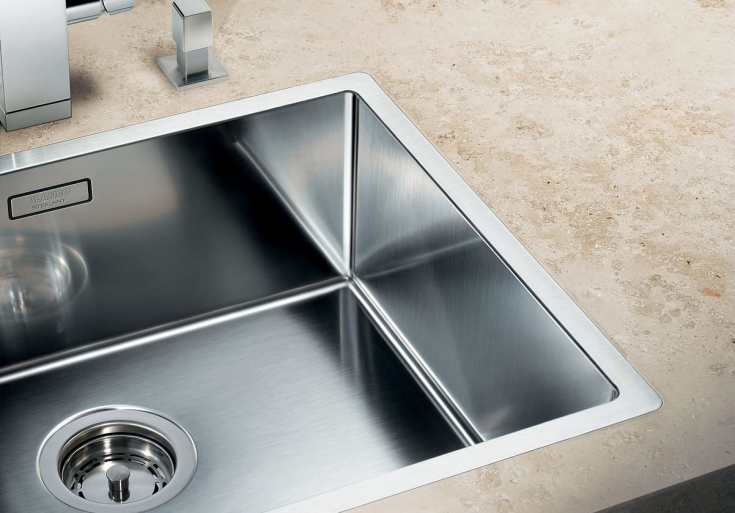 Blanco Claron 400 IF UXI diskbänk, 44x44 cm, rostfritt stål