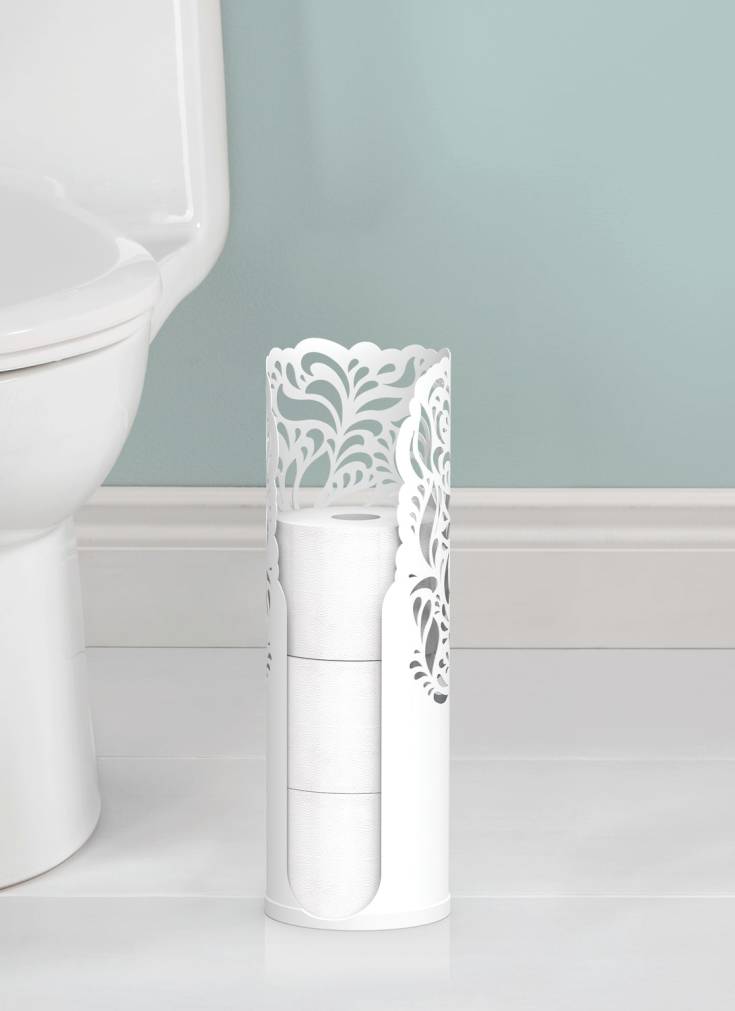 Hefe Rollo reservepapirholder, hvit