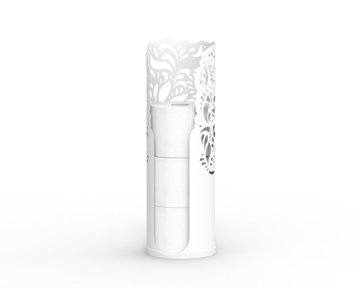 Hefe Rollo reservepapirholder, hvit