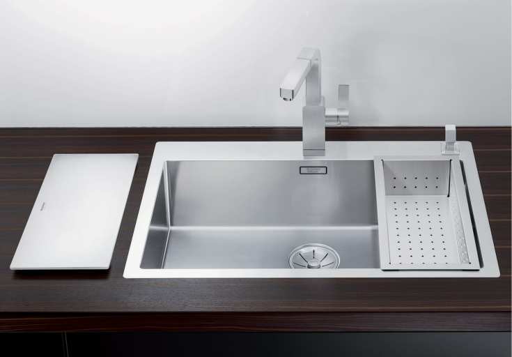 Blanco sköljskål, 20x42 cm, rostfritt stål