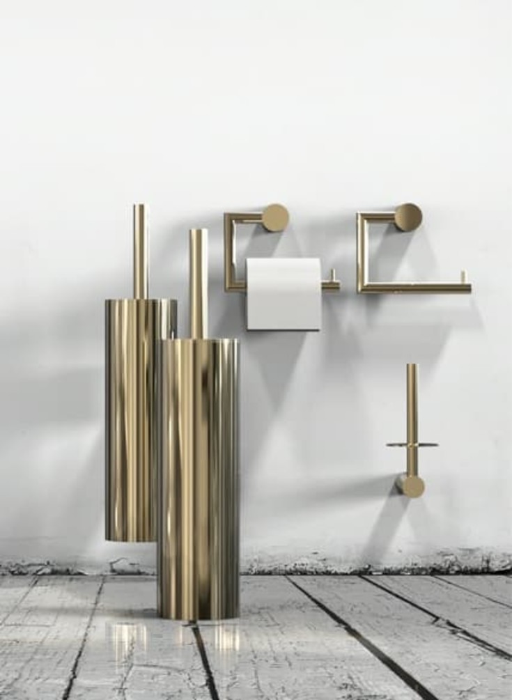 Frost Nova2 toiletbørste, guld