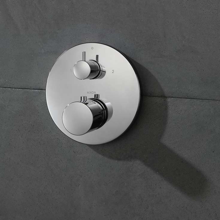 Axor Uno Termostat, med 2 utløp, for innbygging, krom