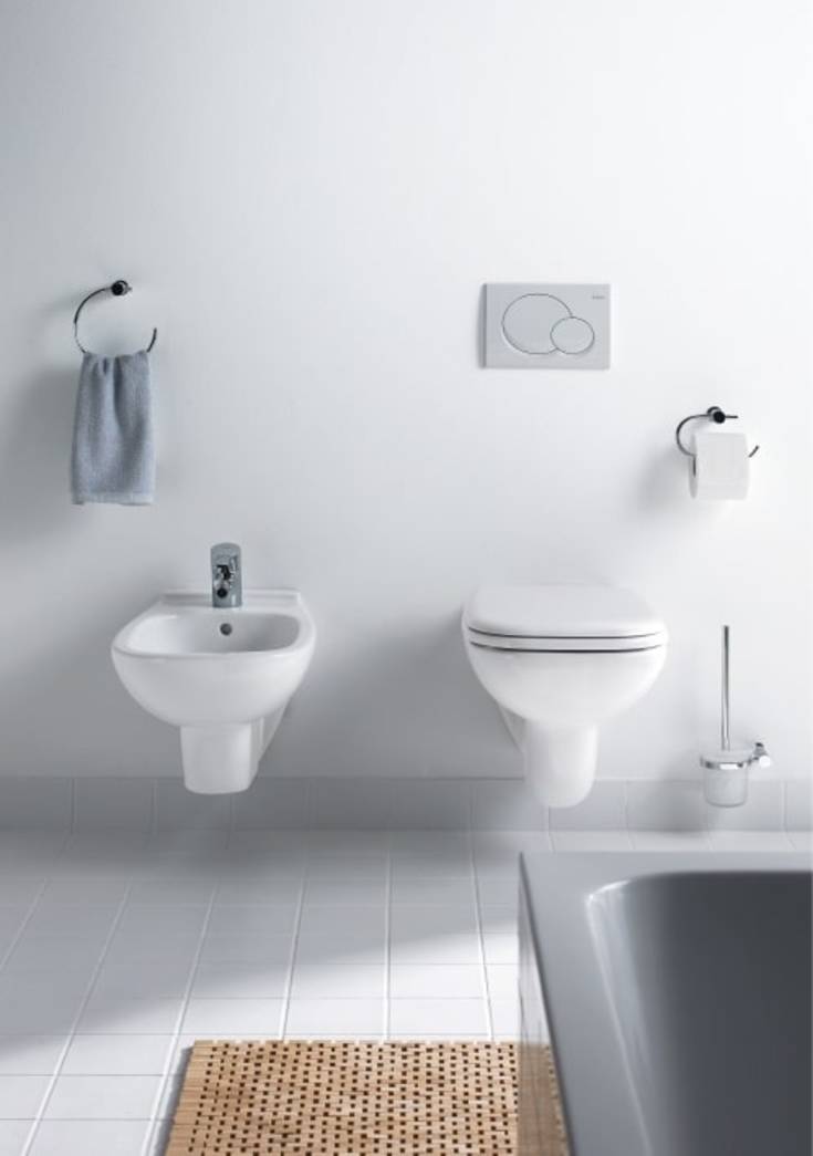 Duravit D-Code vägghängd toalett, vit
