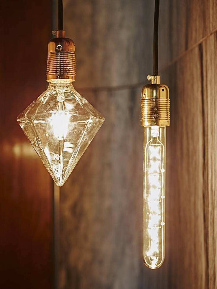 Nielsen Light E27 diamantpære, ravfarget