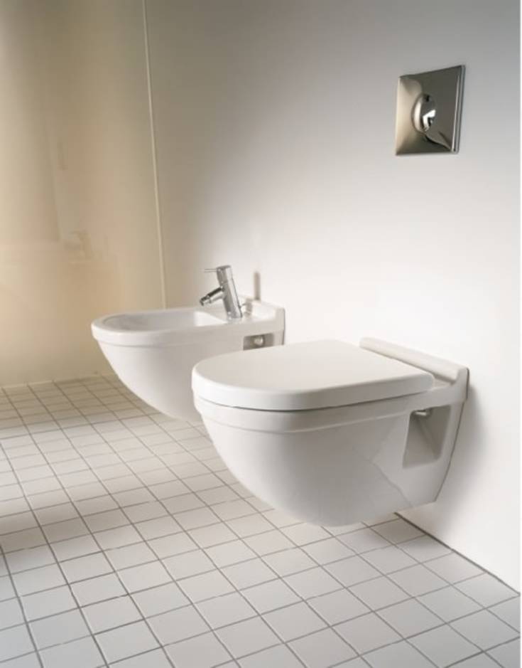 Duravit Starck 3 Comfort væghængt toilet, rengøringsvenlig, hvid