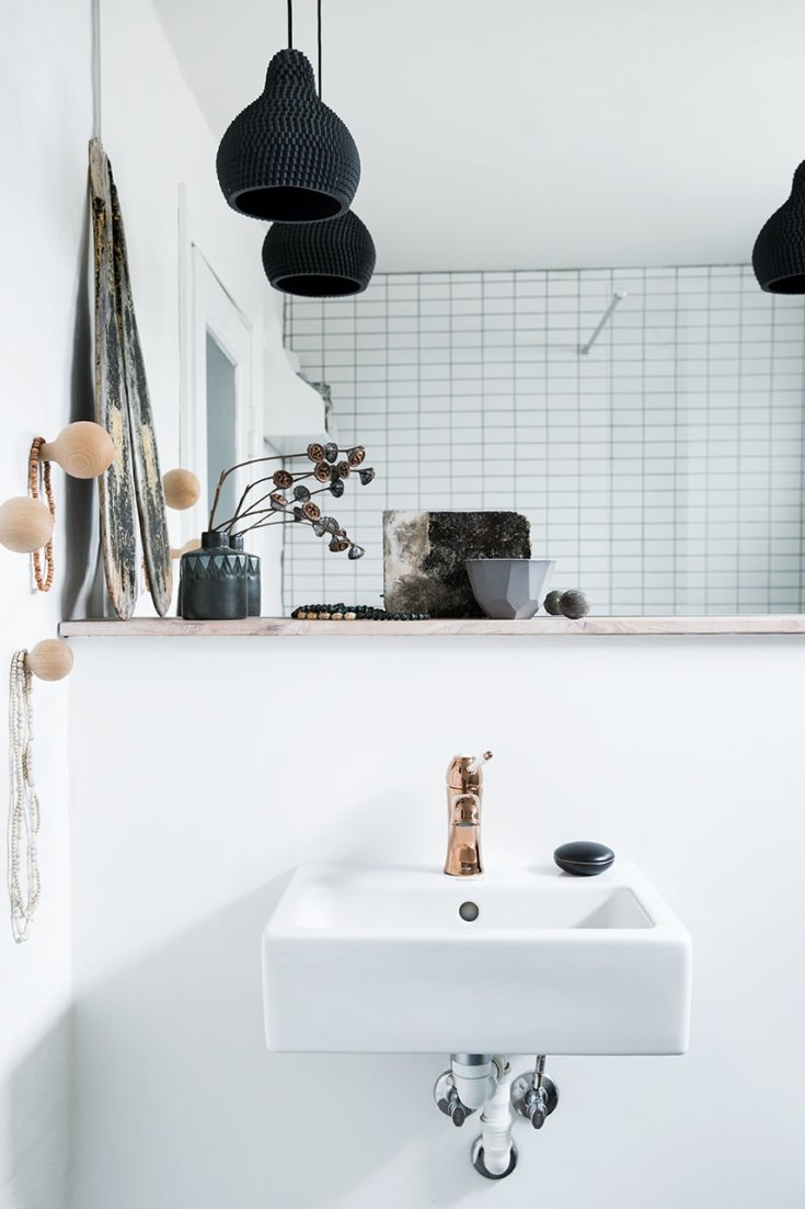 Damixa Tradition tvättställsblandare, koppar