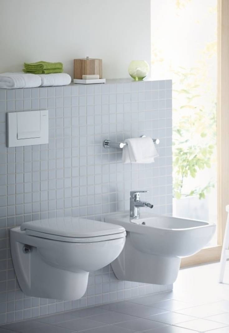 Duravit D-Code væghængt toilet, hvid