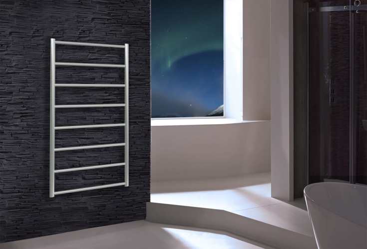 Kriss Polaris håndklædetørrer, kombi, 60,3x112,2 cm, rustfrit stål