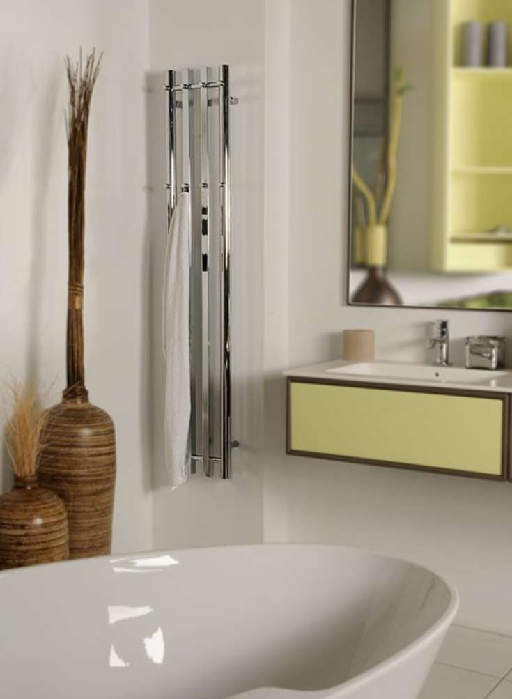 Kriss Zenit håndklædetørrer, kombi, 26,5x142 cm, krom