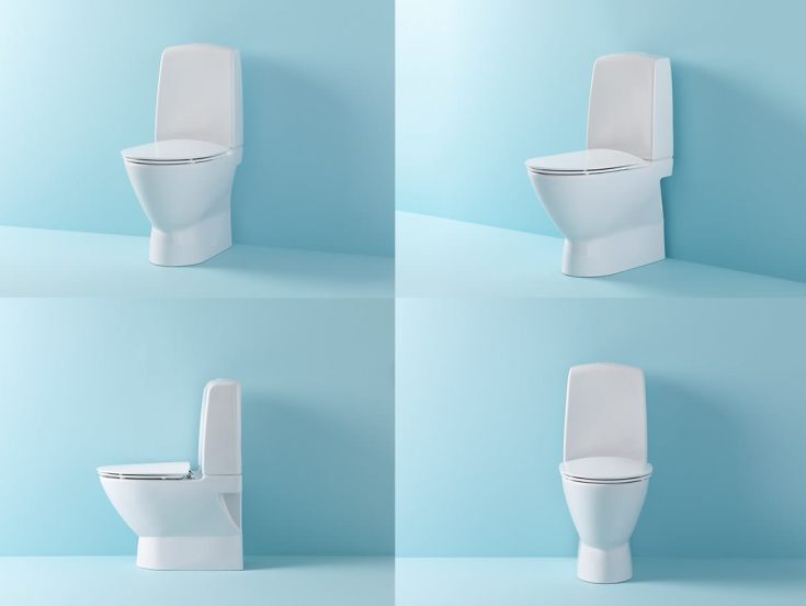 Ifö Spira Art 6240 toalett, utan spolkant, rengöringsvänlig, vit