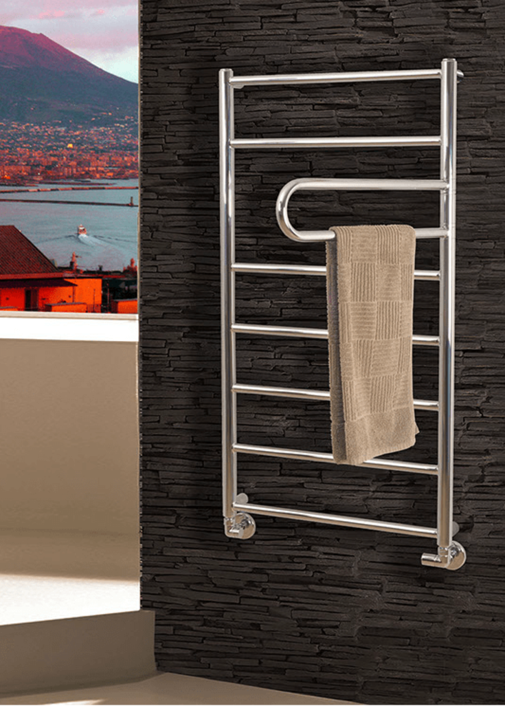 Kriss Vesuv håndklædetørrer, kombi, 60x110 cm, krom