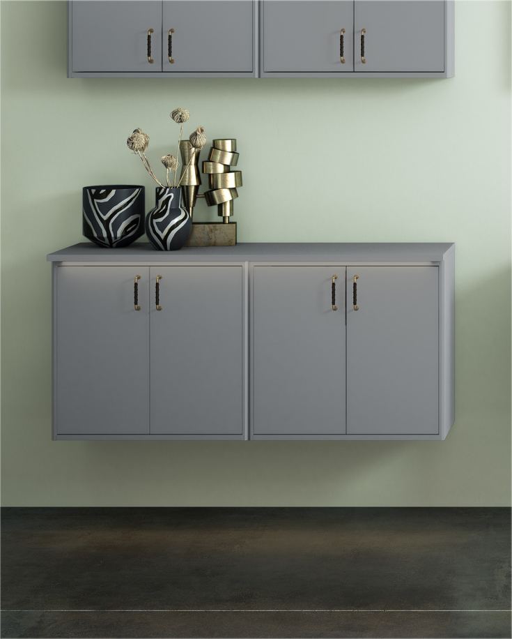 Gustavsberg Graphic vægskab, 59,9x55 cm, grå