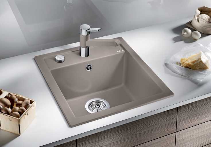 Blanco Dalago 45 MX kjøkkenvask, 46,5x51 cm, beige