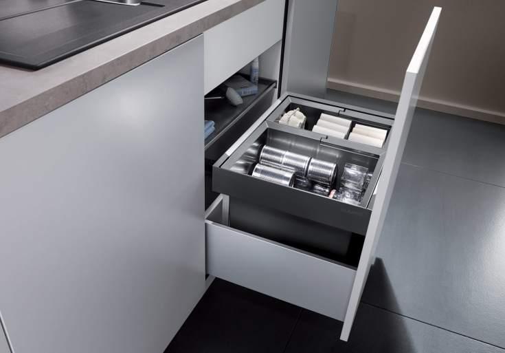 Blanco Flexon II 60/2 kildesorteringssystem, 49 liter, sort