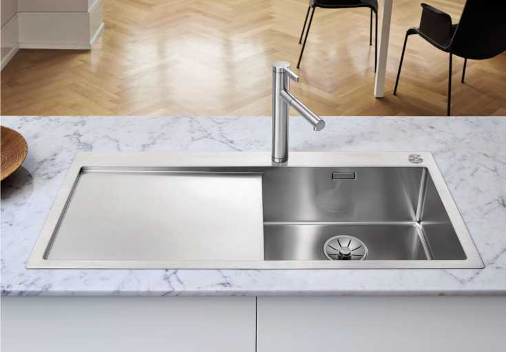 Blanco Claron 5 S IF MXI diskbänk, 78x51 cm, rostfritt stål