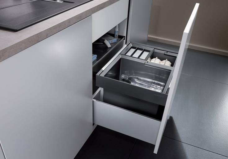 Blanco Flexon II XL 60/3 kildesorteringssystem, 46 liter, sort