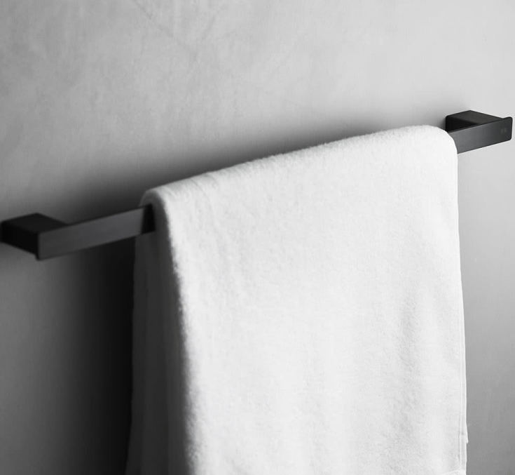 Unidrain Reframe håndklædestang, 60,5 cm, sort