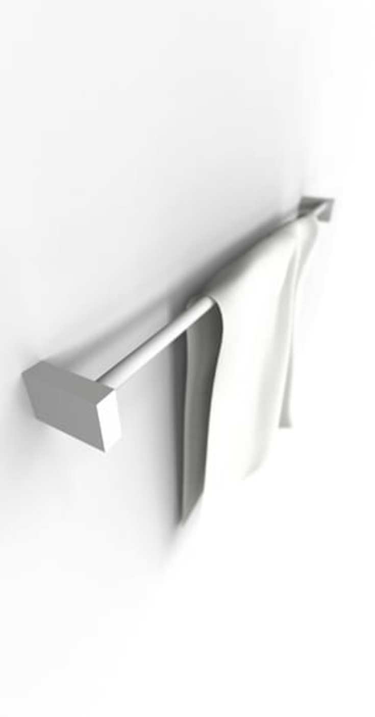 Frost Quadra håndklestang, 60 cm, hvit