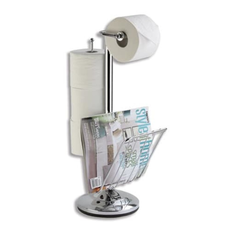 Hefe Caddy toiletrulleholder, krom