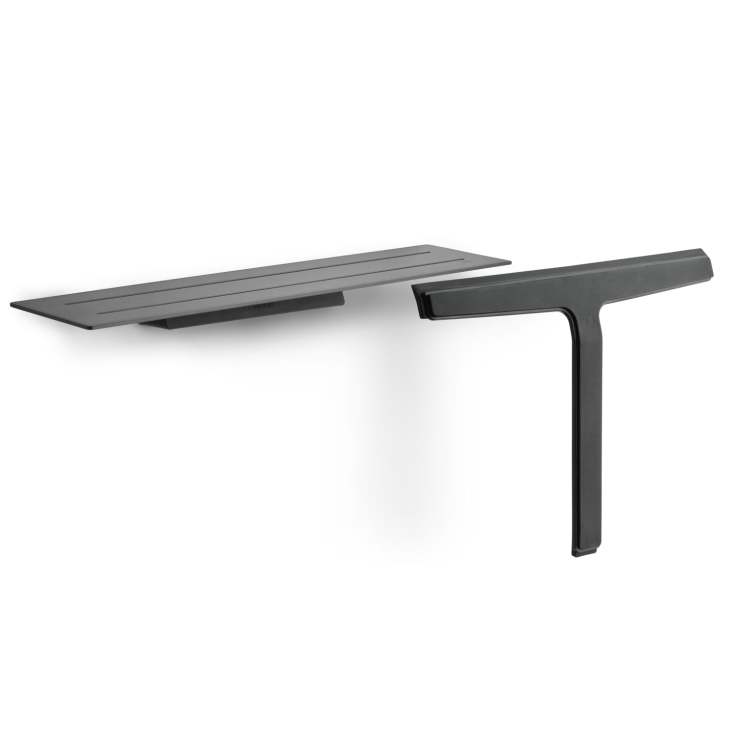 Unidrain Reframe duschhylla med duschskrapa, svart