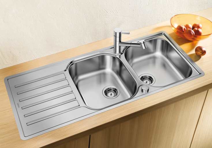 Blanco Lantos 8 S IF Compact MX diskbänk, 116x50 cm, rostfritt stål