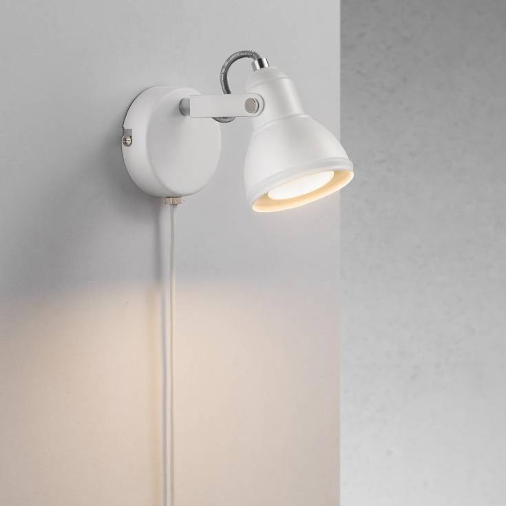 Nordlux Aslak veggspot, hvit