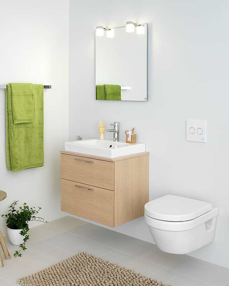 Gustavsberg Artic spegel med belysning, 60x65 cm