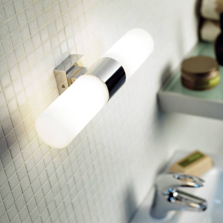 Nordlux Tangens dobbelt spejllampe, krom