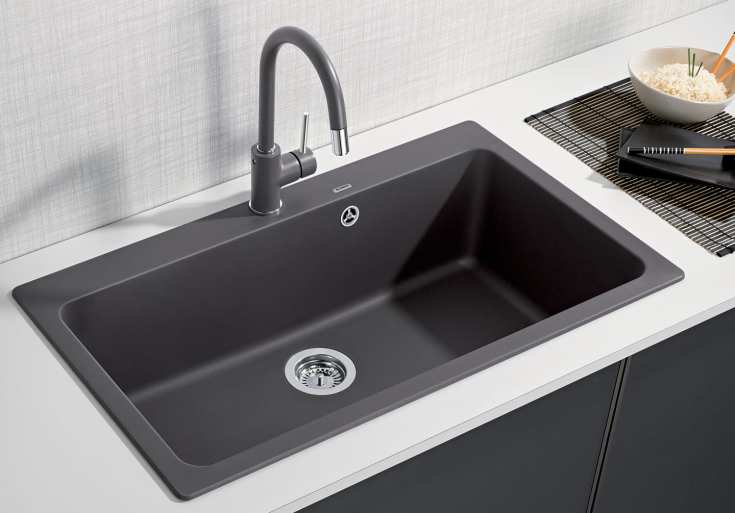 Blanco Naya XL9 UX diskbänk, 86x51 cm, grå