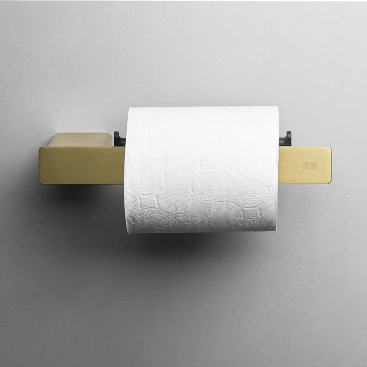 Unidrain Reframe toiletrulleholder, messing