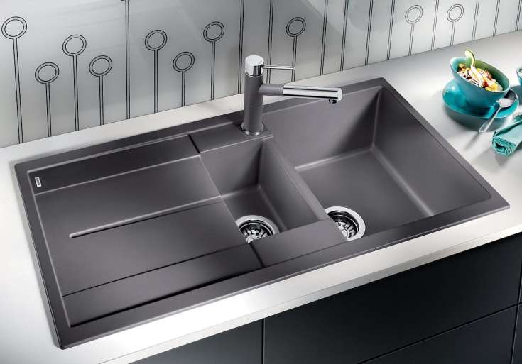 Blanco Metra 6S UX kjøkkenvask, 100x50 cm, grå