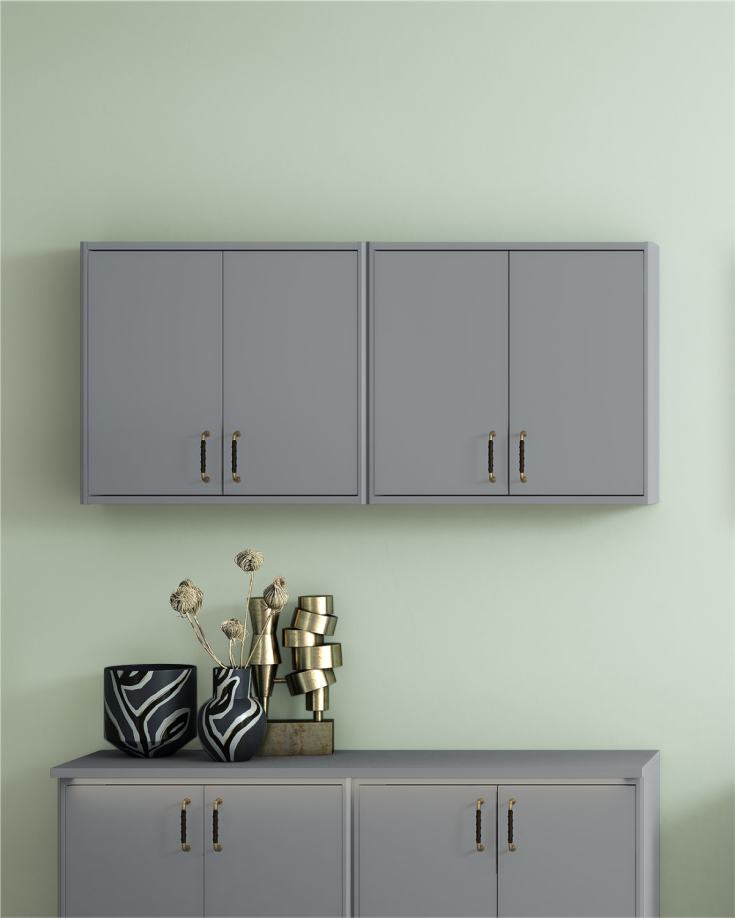 Gustavsberg Graphic vægskab, 59,9x55 cm, grå