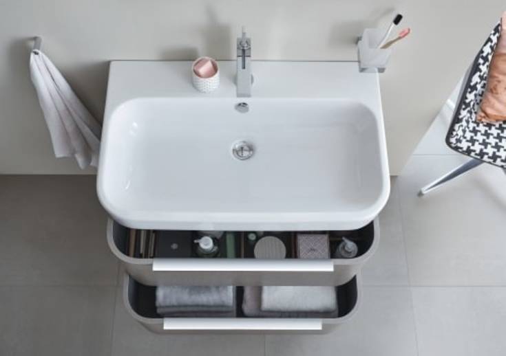 Duravit Happy D.2 servant, 80x50,5 cm, hvit