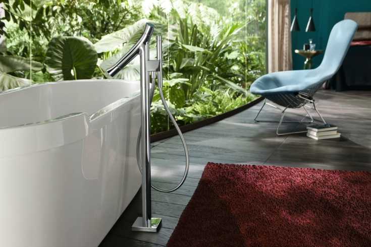 Axor Starck Organic badkarsblandare med duschset, krom