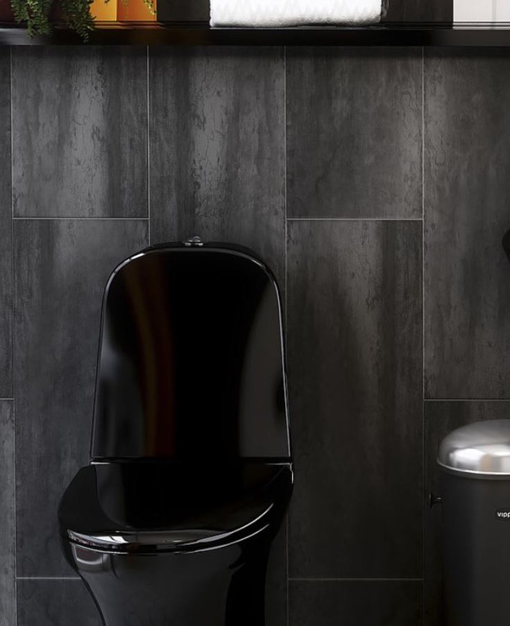 Gustavsberg Estetic 9M10 toalettsete, soft close, avtagbar, sort