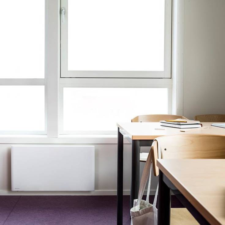 Nobø Top panelovn uten termostat, 500W/230V, hvit, 5 m²