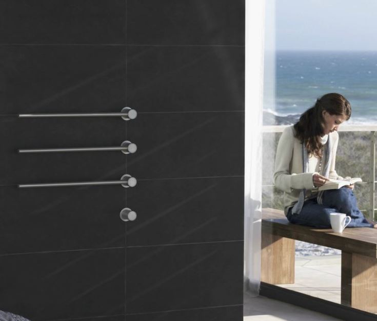 Vola håndklædetørrer T39, el, 3 tværstænger, krom