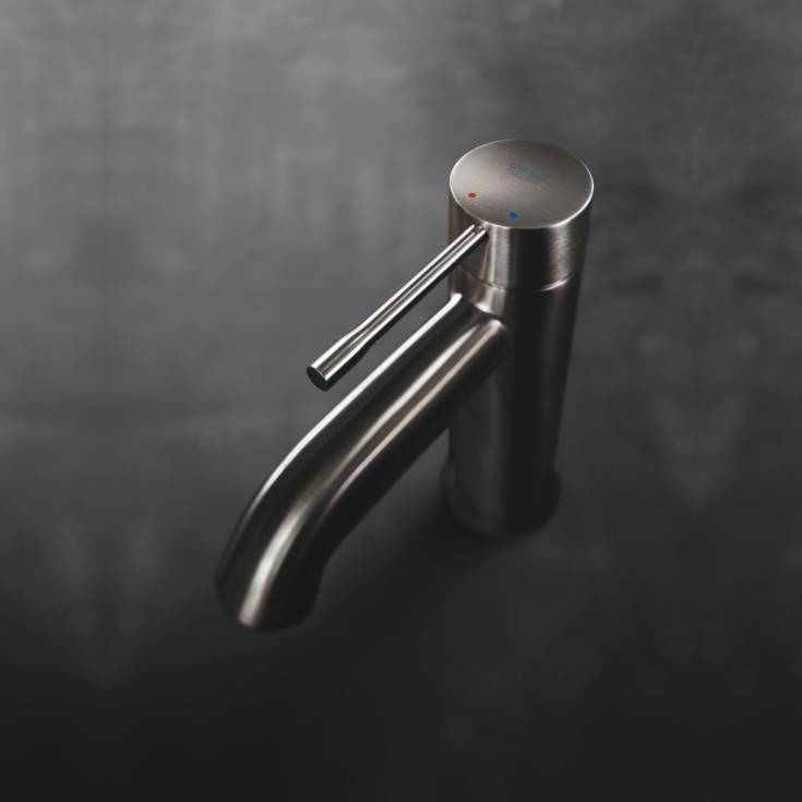 Grohe Essence tvättställsblandare, borstad svart krom