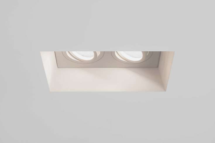 Astro Blanco Twin indbygningsspot, kipbar, GU10, hvid