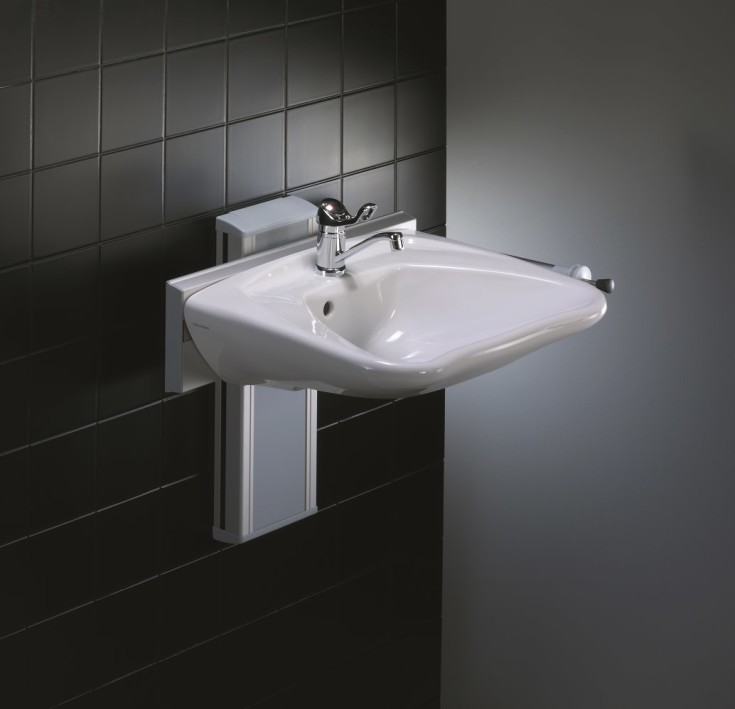 Pressalit Care Matrix Curve håndvask, 60 x 49 cm, Hvit