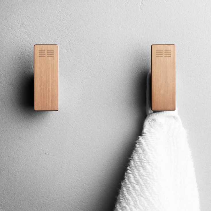 Unidrain Reframe håndklædekrog, 2 stk., kobber