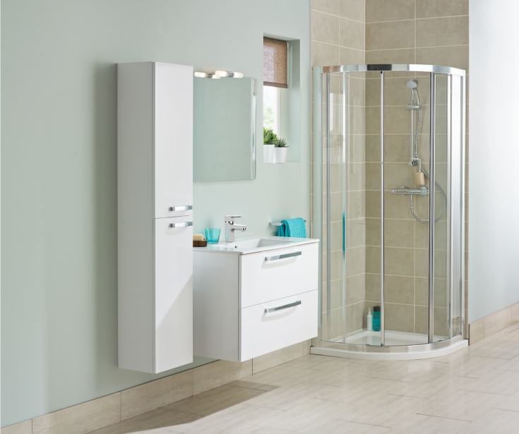 Ideal Standard Eurovit høyskap, 30x150 cm, hvit høyblank