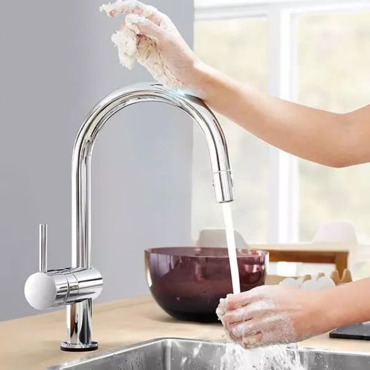 Grohe Minta Touch köksblandare, utdragbar pip, krom
