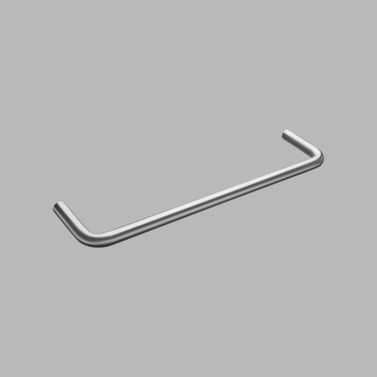 D line håndklædestang, 30 cm, poleret rustfrit stål