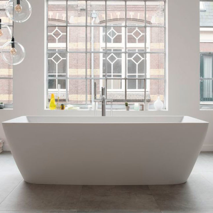 Duravit DuraSquare frittstående badekar, 185x85 cm, hvit