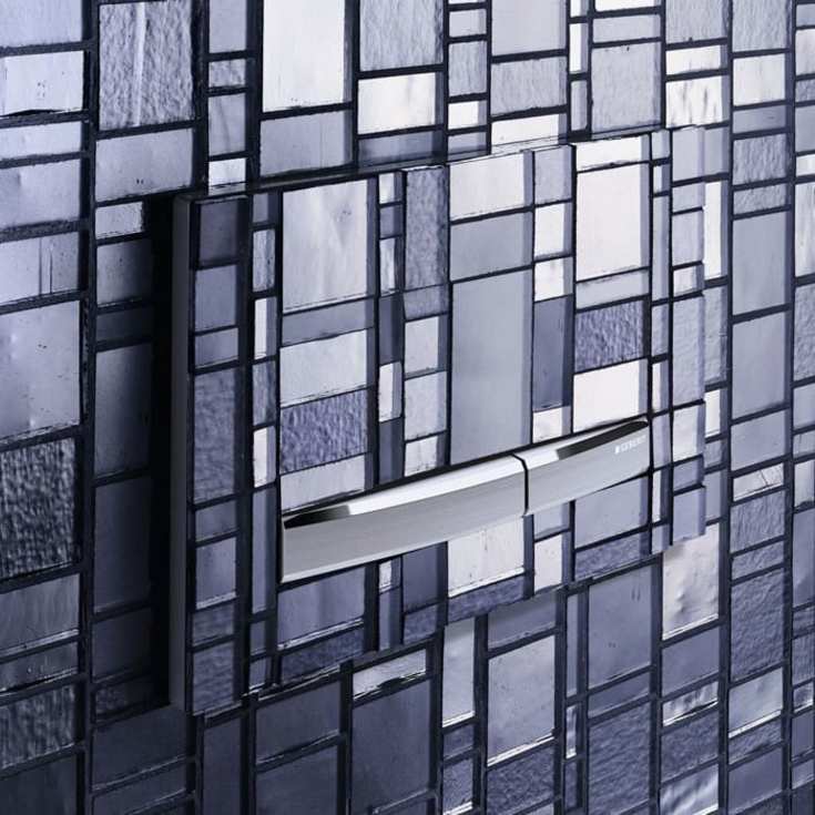 Geberit Sigma 50 Square betjeningsplate, kundespesifikk/krom