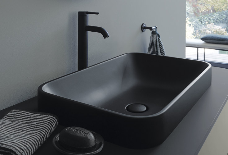 Duravit Happy D.2 tvättställ, 60x40 cm, matt antracit