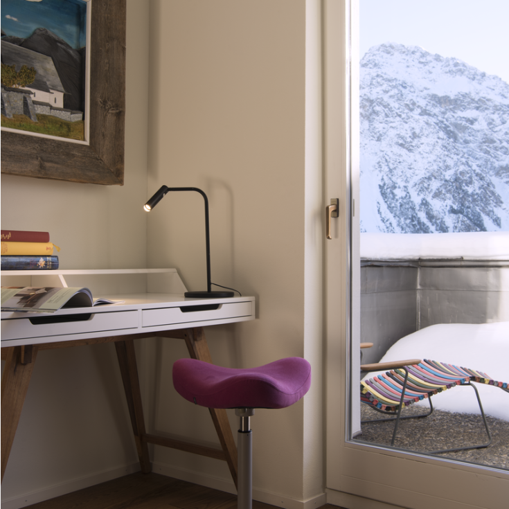 SLV Karpo bordlampe med touch, 6,5W LED, sort